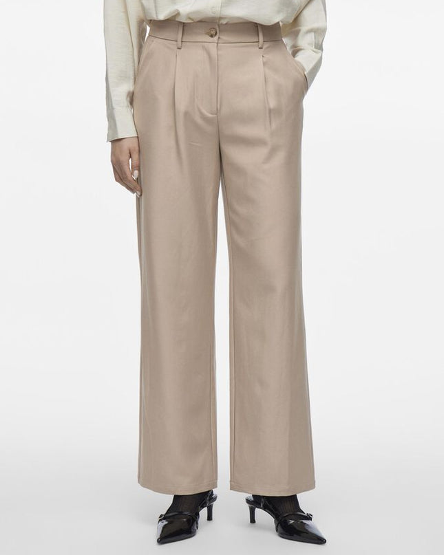 Aya Wide Leg Trouser - Tan