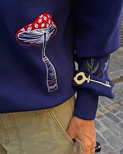 Navy Icons Cardigan