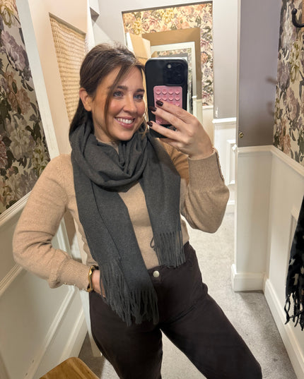 Muse Plain Scarf - Grey