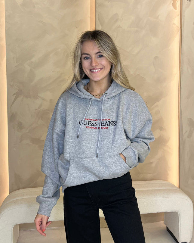 Guess Jeans American Track Hoodie - Grey