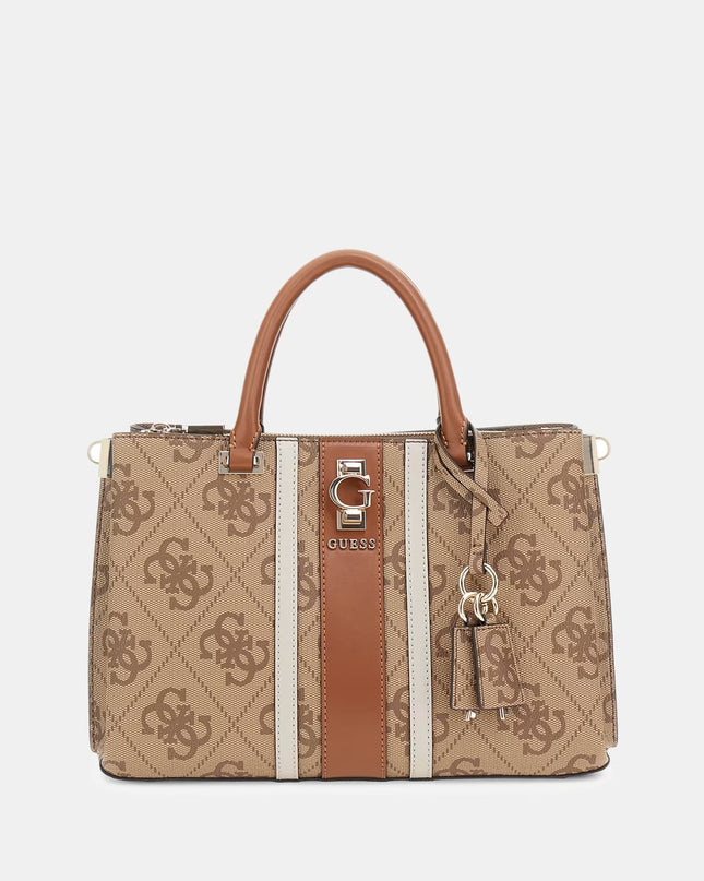 Guess Erenia 4G Logo Handbag - Light Brown