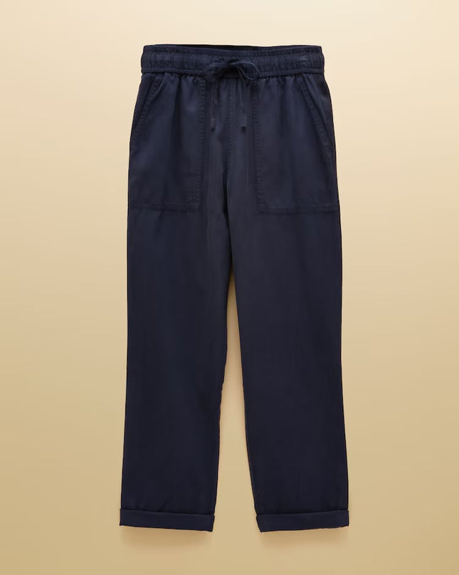 Relaxed Chino Tapered Trousers - Navy