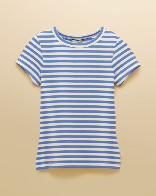 Sophie Striped Fitted Top - Blue