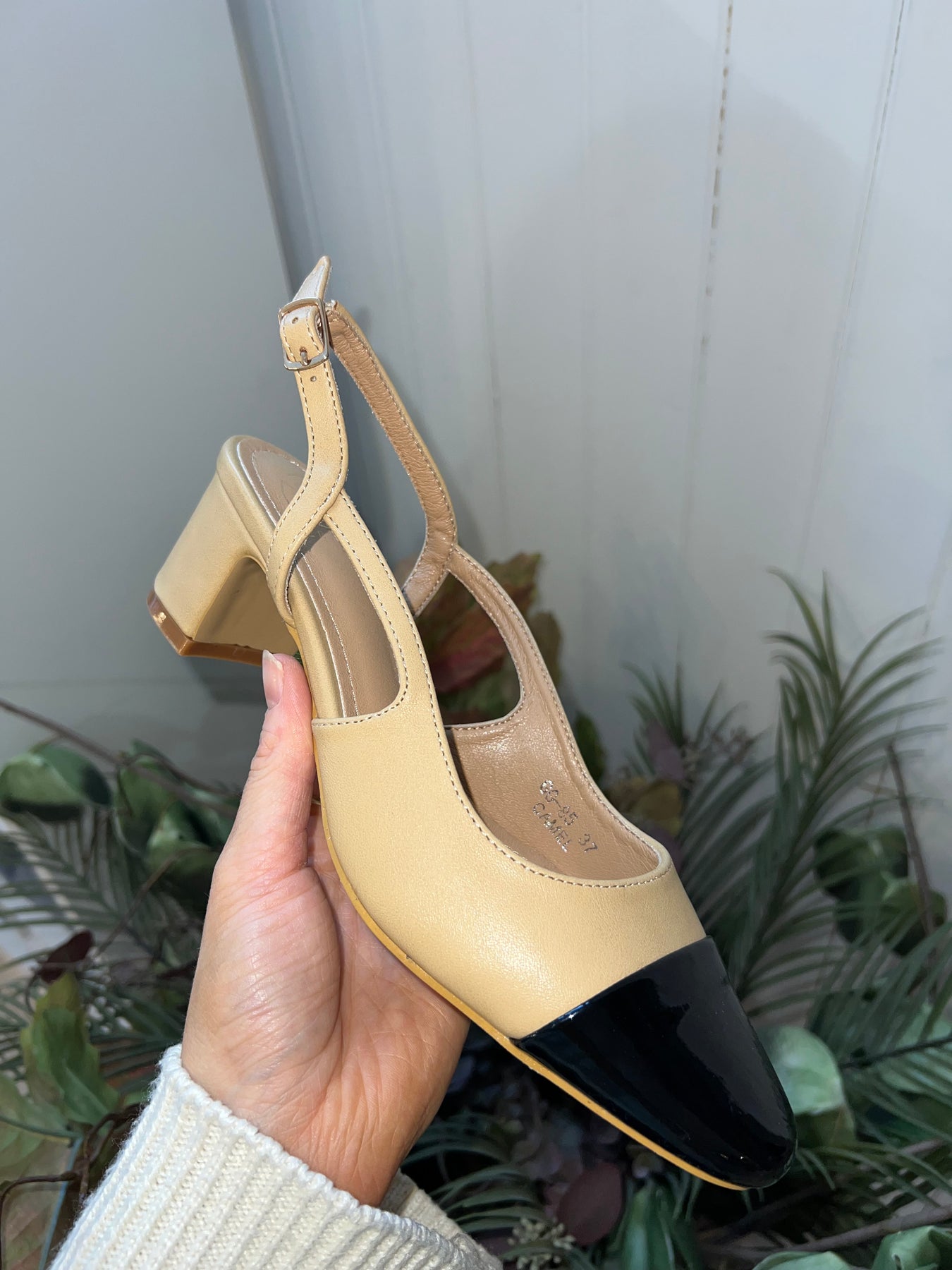 Tan Black Sling backs Spoilt Belle Boutique Online