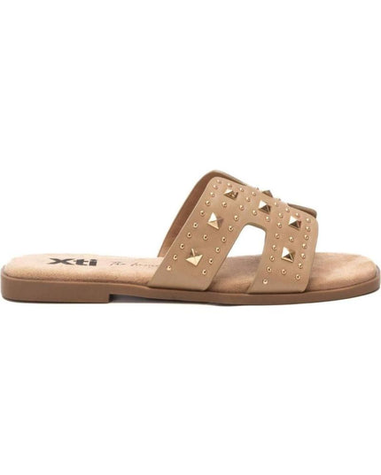 Stud Flat Comfort Sandal - Taupe