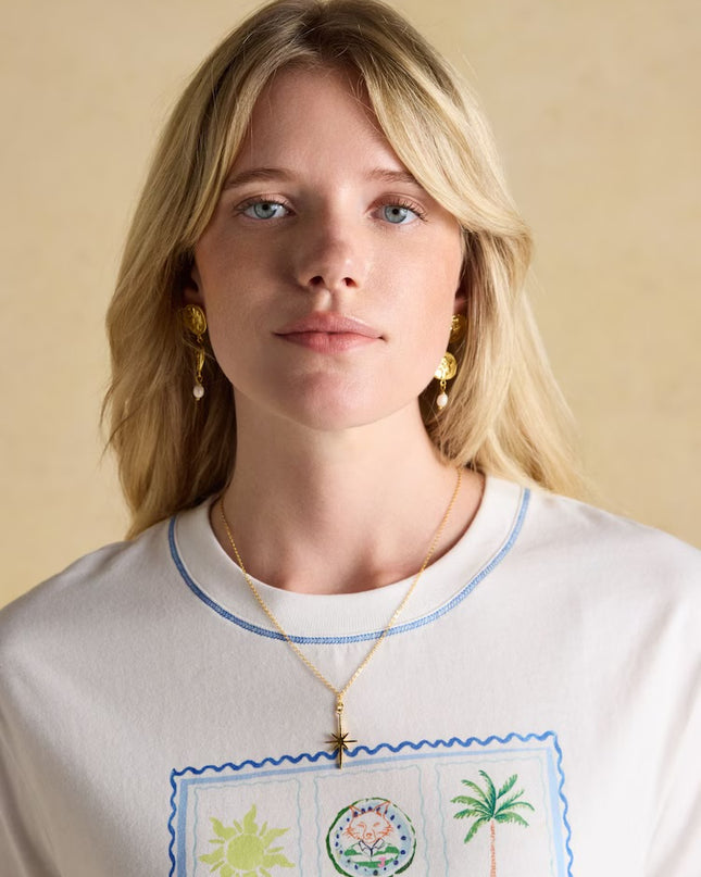 Postcard Graphic Tee - White