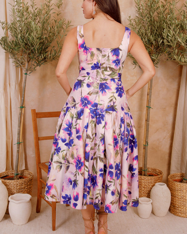 Lavina Dress - Lilac Floral