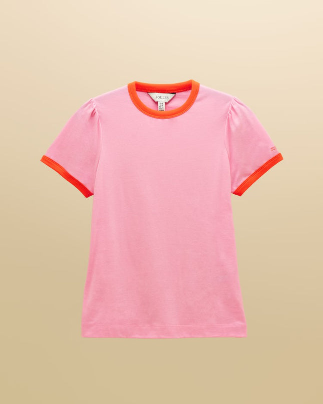 Erin Colour Block T-Shirt - Pink/Orange