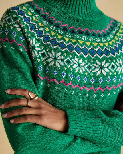 Alba Fairisle Jumper - Green