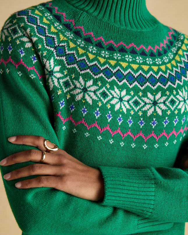 Alba Fairisle Jumper - Green