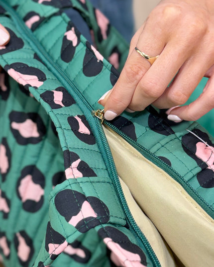Printed Beach Bag - Green