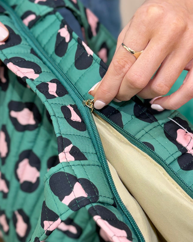 Printed Beach Bag - Green