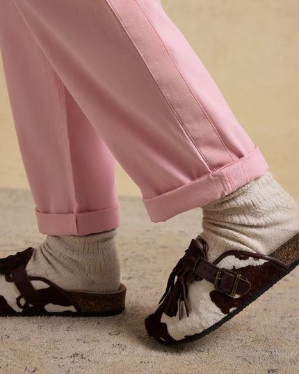 Relaxed Chino Tapered Trousers - Pink
