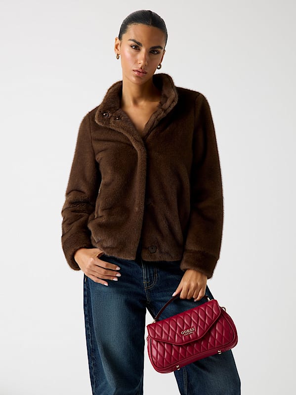 Guess Valla Top Handle Flap - Red