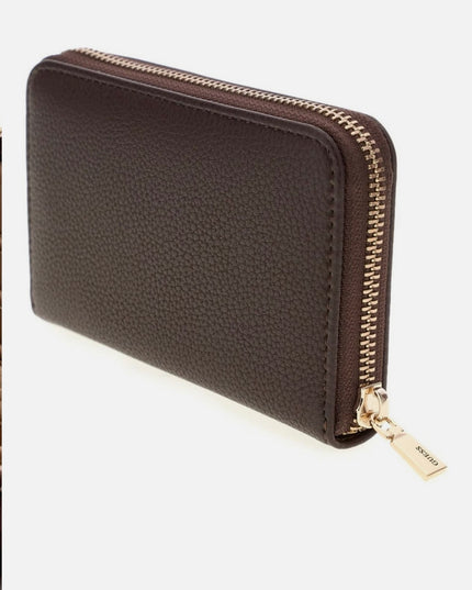 Guess Melody Medium Zip Around Purse - Brown