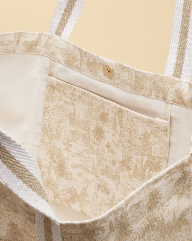 Promenade Canvas Tote Bag - Neutral