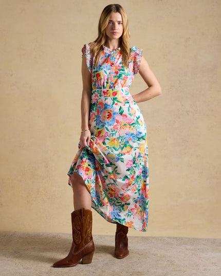 Samantha Floral Maxi Dress - Multi/White