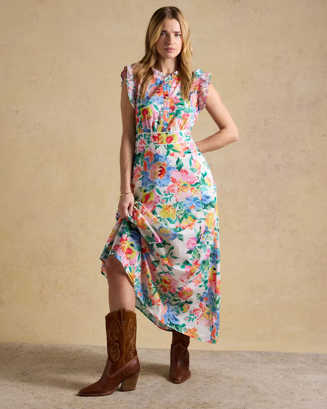 Samantha Floral Maxi Dress - Multi/White