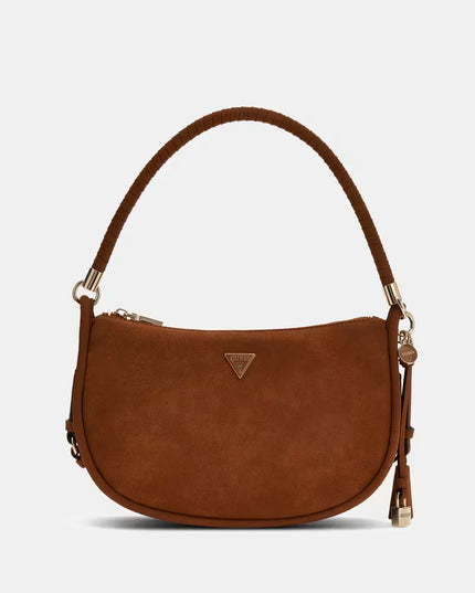 Guess Danya Suede Shoulder Bag - Cognac