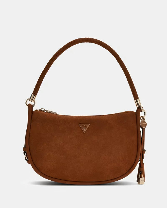 Guess Danya Suede Shoulder Bag - Cognac