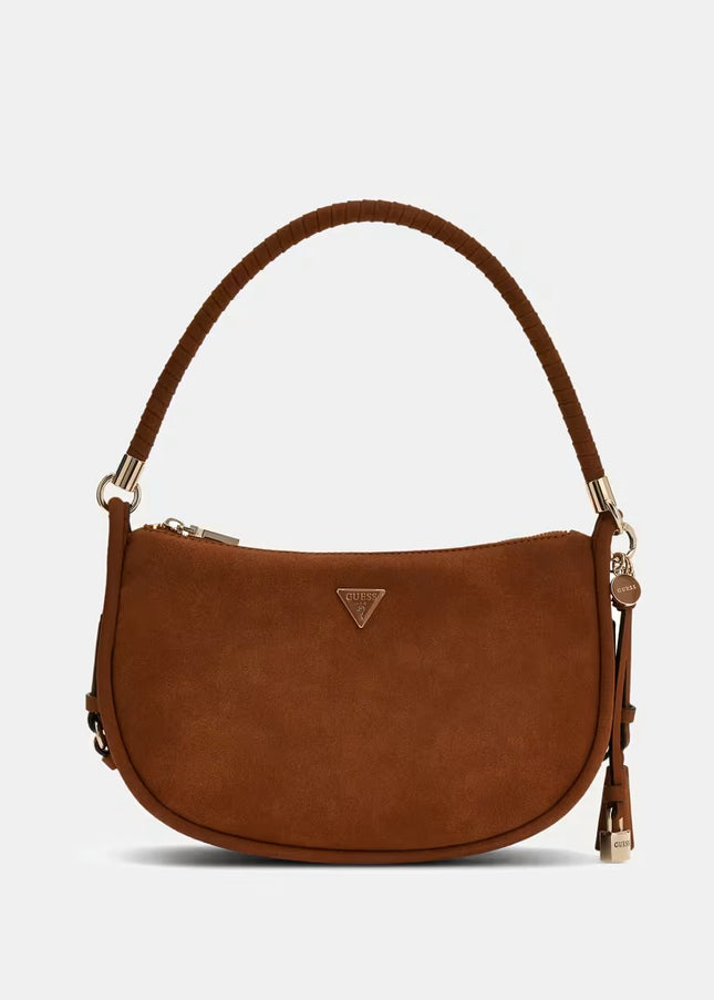 Guess Danya Suede Shoulder Bag - Cognac