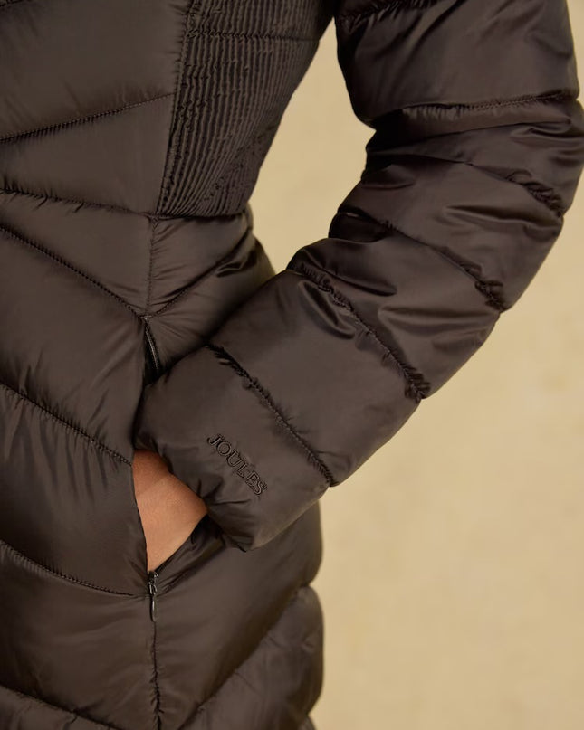 Pembury Longline Padded Coat - Chocolate