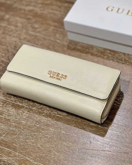 Guess Brooke Large Clutch Purse - Off White