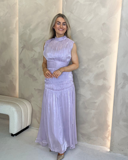 Gathered Maxi Dress - Lilac