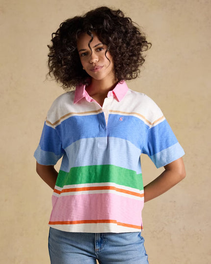 Leighton Short Sleeve Rugby Shirt - Multi Stripe
