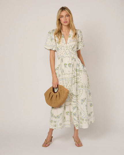 Starlight Midi Dress - White Floral