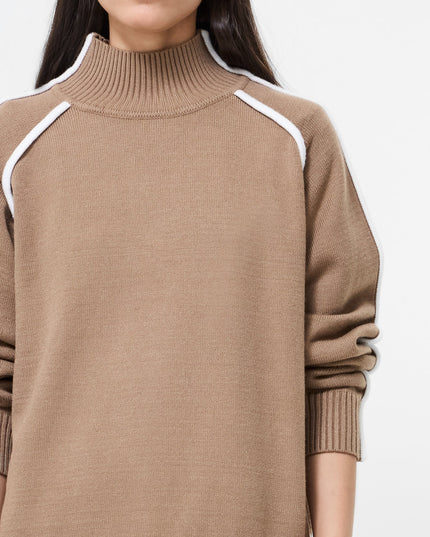 French Connection Jordan Jumper - Camel Porcelain Cream