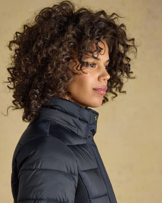 Joules Windborough Longline Padded Coat with Hood - Navy