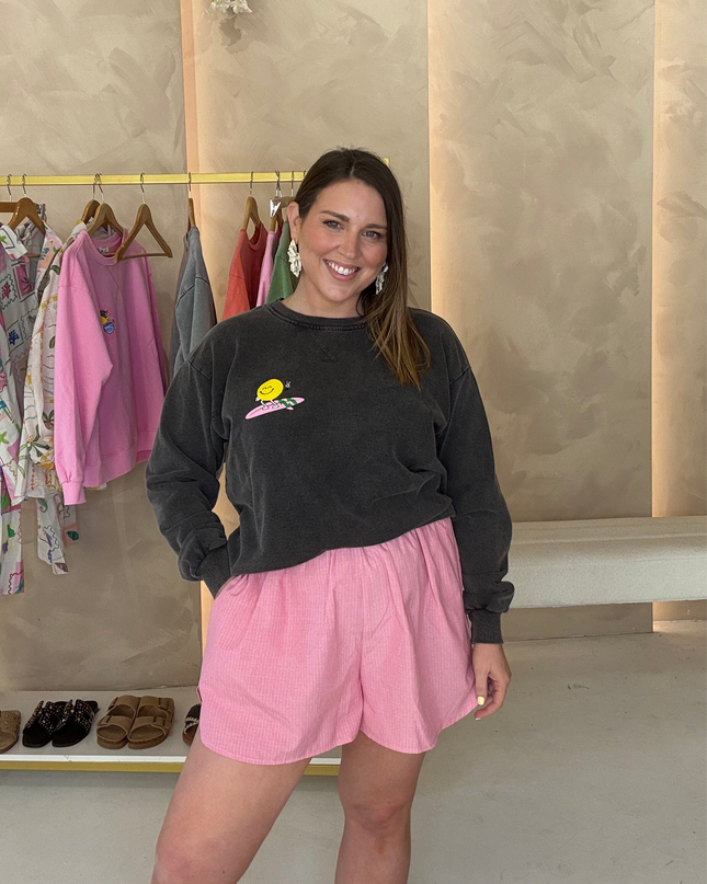 Wave Graphic Sweatshirt - Grey