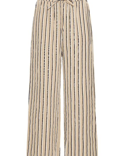 Foxa Striped Pants - Beige