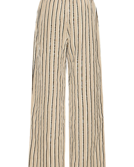 Foxa Striped Pants - Beige