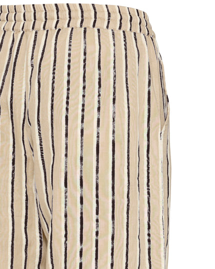 Foxa Striped Pants - Beige
