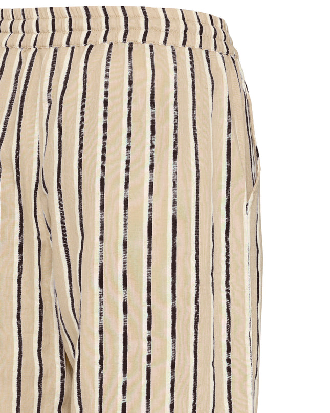 Foxa Striped Pants - Beige