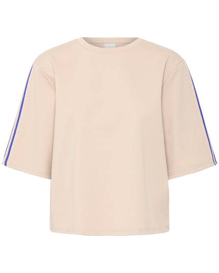 Kate Tape Short Sleeve Top - Doeskin
