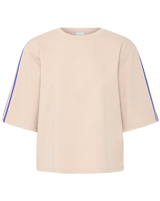 Kate Tape Short Sleeve Top - Doeskin