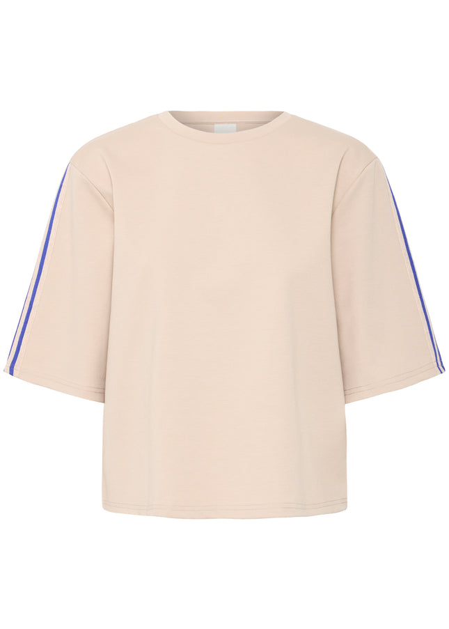 Kate Tape Short Sleeve Top - Doeskin