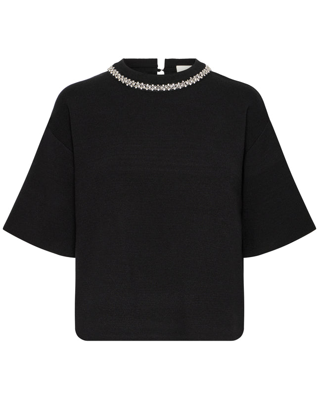 Dorise Embellished Knit - Black
