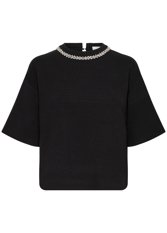 Dorise Embellished Knit - Black