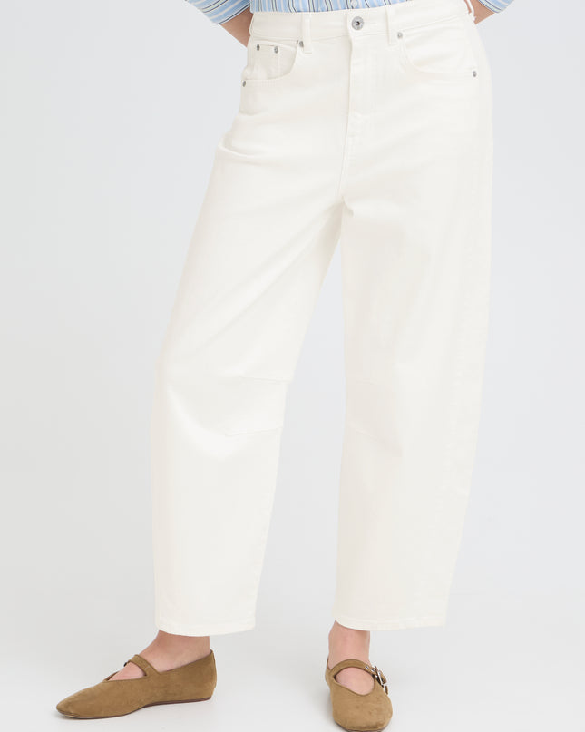 Ziggy Barrel Pants - Blanc