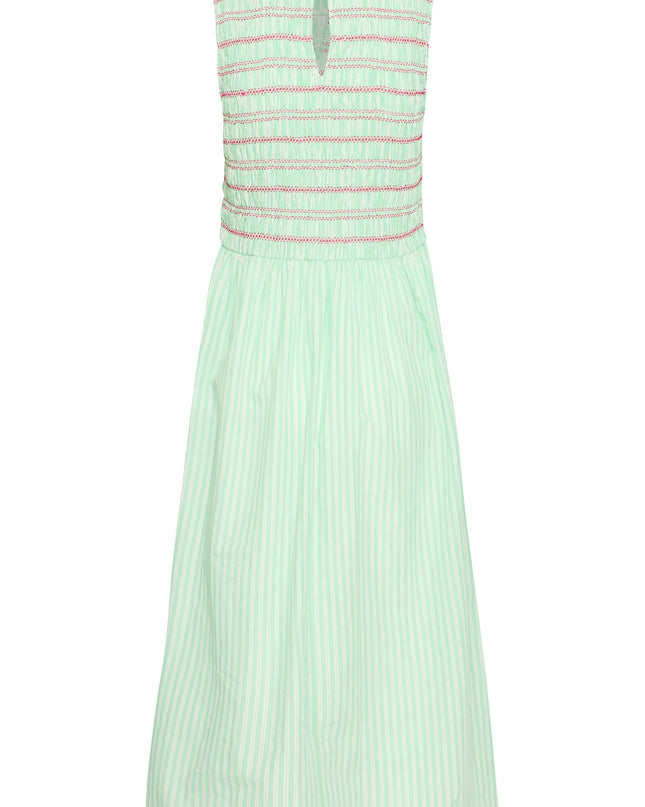 Locy Dress - Green/Birch Stripe