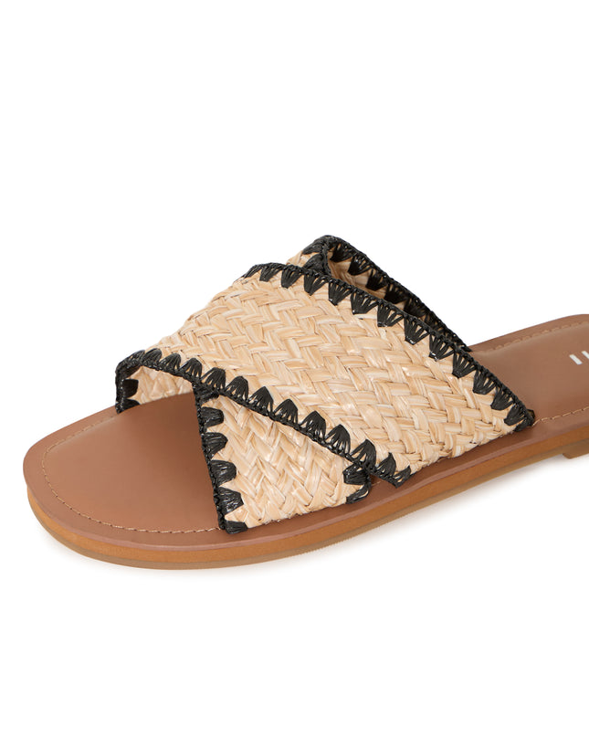Emma Rafia Slider - Natural