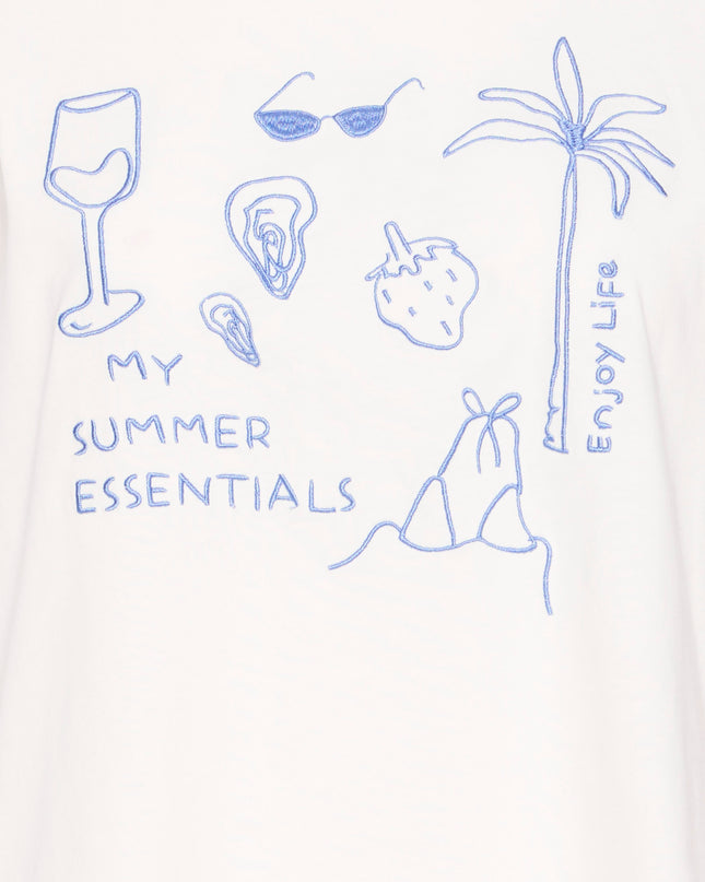 Novola Embroidered T-Shirt - White