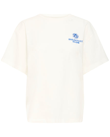 Kamille Loose T-Shirt - White/Blue