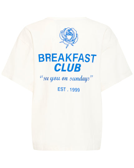 Kamille Loose T-Shirt - White/Blue