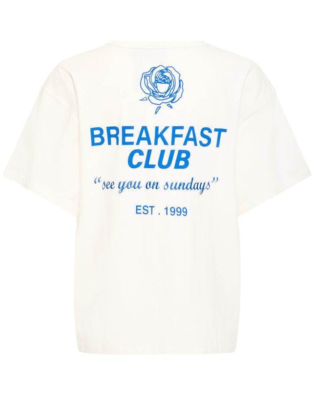 Kamille Loose T-Shirt - White/Blue