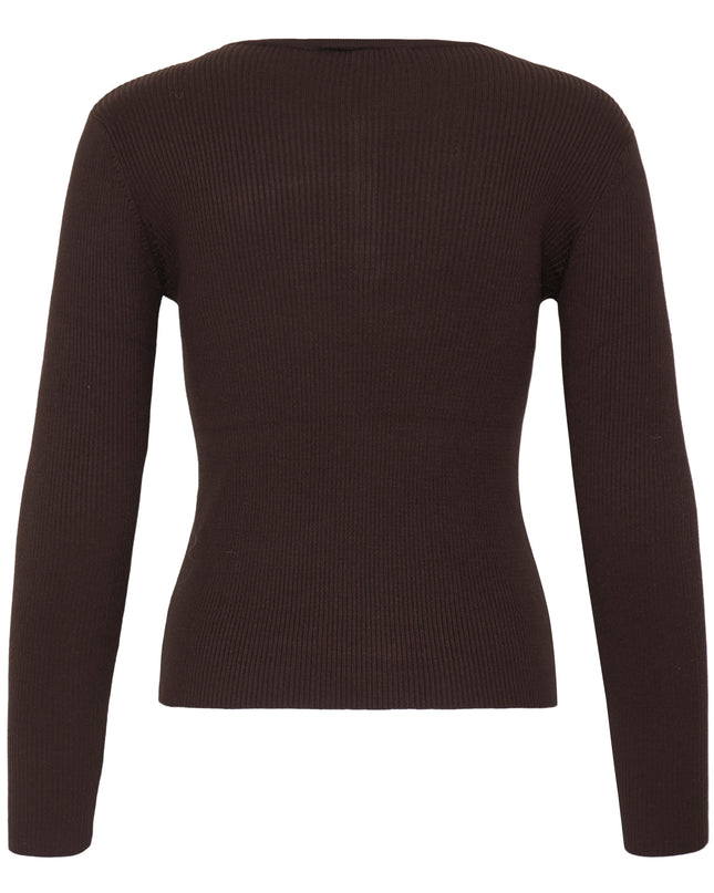 Luls Ribbed Top - Chocolate